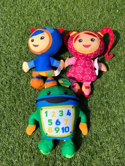 Team Umizoomi milli Bot and Geo 9" plush soft toy set 9" - Image 1