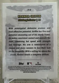 2025 Bowman Chrome - It Came to the League Konnor Griffin #IT-8 (RC) - Image 2