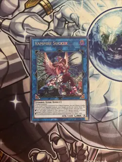 (SRH) Yugioh TCG Vampire Sucker FLOD-EN050 Secret Rare Unlimited VLP - Image 1