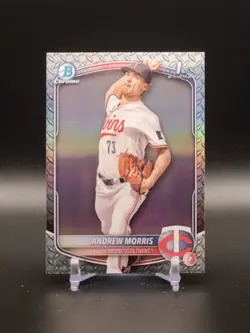 2025 Bowman Andrew Morris 1st Bowman Chrome Steel Metal /100 #BCP-90 - Image 1