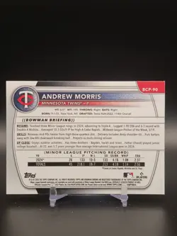 2025 Bowman Andrew Morris 1st Bowman Chrome Steel Metal /100 #BCP-90 - Image 2