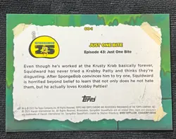 2025 TOPPS CHROME SPONGEBOB "JUST ONE BITE" #GO-1 GROSS OUT Case Hit SP Sharp! - Image 2