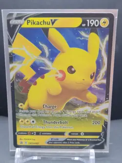 Pikachu V - SWSH061 - Pokemon Promo Sword & Shield Ultra Rare Holo Card NM - Image 1