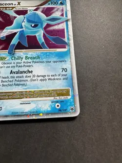 Glaceon LV.X 98/100 Majestic Dawn Holo Pokemon Card - Image 5