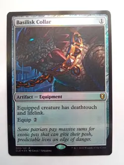 FOIL Basilisk Collar 300 Commander Legends Battle for Baldur's Gate MTG - Image 1