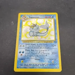 Pokemon TCG Vaporeon Holo Rare Card Jungle, 12/64 Lightly Played H2 - Image 1