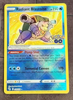Pokemon: Pokemon GO: Holofoil Radiant Blastoise: Lightly Played Condition - Image 1
