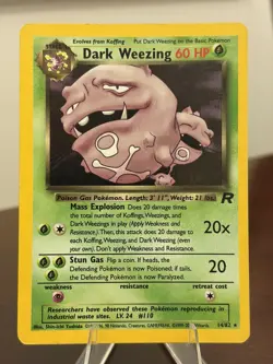 Pokemon TCG - Dark Weezing MP Holo Rare 14/82 | Team Rocket - Image 1