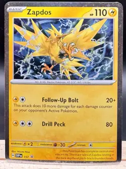 Zapdos SVP 157 Scarlet & Violet Black Star Promo Rare Pokemon TCG NM - Image 1