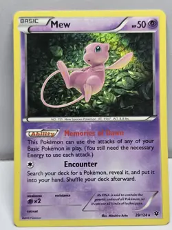 Mew 29/124 Fates Collide Holo Pokemon TCG LP - Image 1