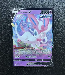 Pokemon TCG - Sylveon V 074/203 - Full Art Holo Rare - SWSH Evolving Skies *NM/M - Image 1