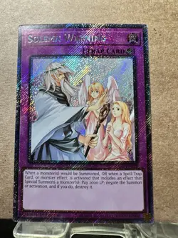 Solemn Warning - Platinum Secret Rare 1st Edition RA02-EN078 - Yugioh TCG - Image 1