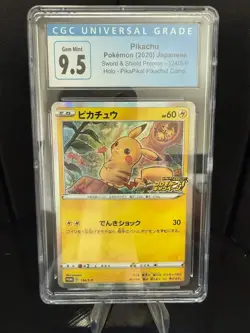 Pokeomon Japanese Pikachu Promo PikaPika! Pikachu! Camp CGC 9.5 124/S-P - Image 1
