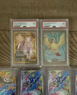 2025 POKEMON DESTINED RIVALS HYPER RARE TEAM ROCKET'S MEWTWO EX PSA 9 + More 🔥 - Image 2