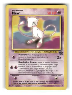 Mew 8 Promo Wizards Black Star Promos Pokemon Damaged - Image 1