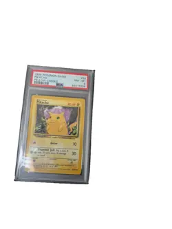 1999 POKEMON PIKACHU 58/102 YELLOW CHEEKS BASE SET GAME VINTAGE PSA 8 - Image 1