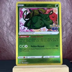 2022 Pokemon Radiant Venusaur 04 /078 Pokemon GO Holo holographic foil 002 - Image 1