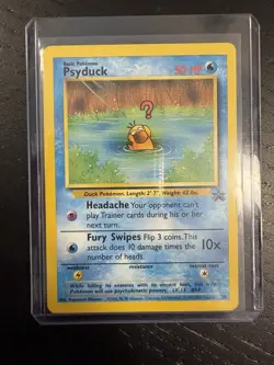 2000 Pokemon Black Star Psyduck Promo Pokemon League 20 WOTC PROMO - Image 1