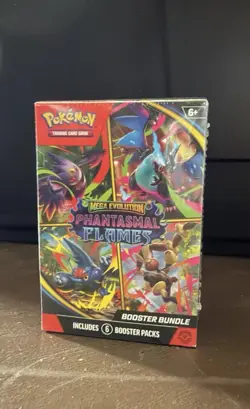 Pokemon Mega Evolution Phantasmal Flames Booster Bundle Box 6 Packs 2025 - Image 1