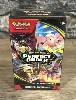 Pokemon TCG: Mega Evolution-Perfect Order Booster Bundle (6 Packs) SEALED - Image 1
