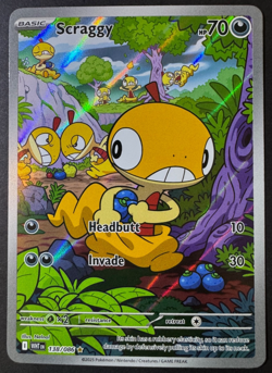 Pokemon Scraggy White Flare 138/086 Illustration Rare (Pack Fresh - Very Clean) - Image 1