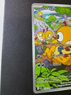 Pokemon Scraggy White Flare 138/086 Illustration Rare (Pack Fresh - Very Clean) - Image 3