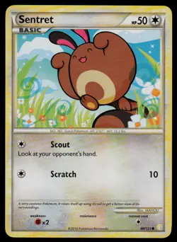Sentret 80/123 HeartGold SoulSilver Pokemon TCG LP - Image 1