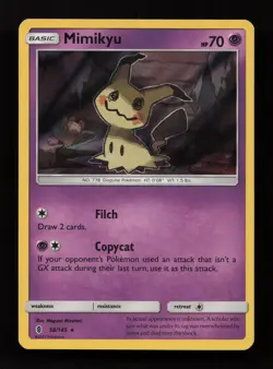 Mimikyu 58/145 Holo Rare Guardians Rising Pokemon Near Mint - Image 1