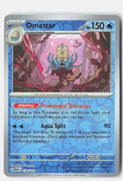 Omastar Reverse Holo 139/165 Rare 151 Pokemon Near Mint - Image 1