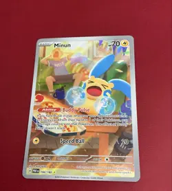 Minun 194/182 SV04: Paradox Rift Holo Pokemon - Image 1