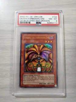 YUGIOH! PSA 8 NM-MT 2002 Exodia the Forbidden One LOB-124 Legend of Blue Eyes - Image 1