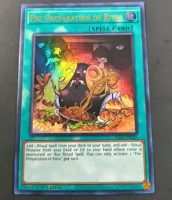 Yu-Gi-Oh! Pre-Preparation Of Rites Ultra Rare RA01-EN055 1st Edition NM - Image 1