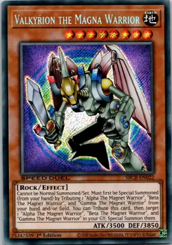 Yugioh Valkyrion the Magna Warrior (Secret) SBCB-EN022 1st Edition Secret Rare N - Image 1