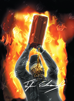 VCard Awakened Worlds: First Edition - The Russian Badger Box Topper Artist Card - Image 1