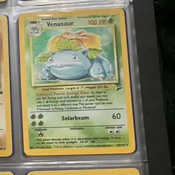 Holographic VENUSAR 2nd Edition Pokemon Card - Image 1