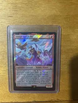 Strago and Relm Surge Foil Final Fantasy Magic MTG Card NM Condition - Image 1