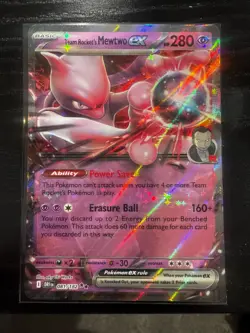 Team Rocket’s Mewtwo ex 081/182 Holo Pokemon Card NM DR1 Giovanni Rare - Image 1