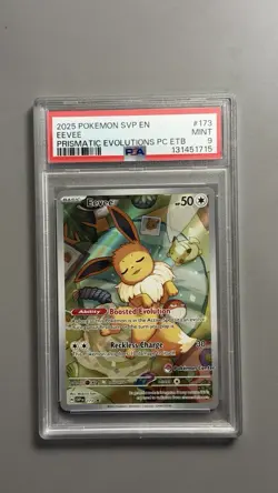 Eevee Pokemon Center Stamped ETB Promo 173 Prismatic Evolution PSA 9 - Image 1
