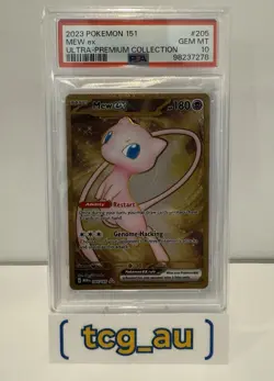 2023 Pokemon Mew ex Full Art 151 UPC Gold Metal Promo Card 205/165 PSA 10 GEM MT - Image 4