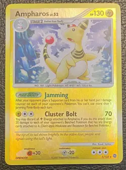 Pokemon TCG - Ampharos 1/132 - Secret Wonders (2007) Reverse Holo Rare - LP/NM - Image 1