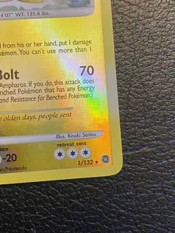 Pokemon TCG - Ampharos 1/132 - Secret Wonders (2007) Reverse Holo Rare - LP/NM - Image 5
