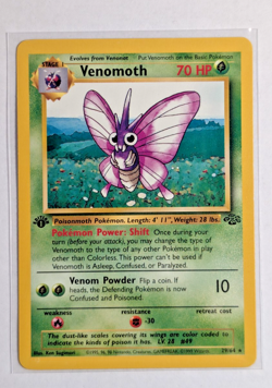 Pokemon Venomoth Non-holo 29/64 Jungle 1st Edition Vintage - Image 1