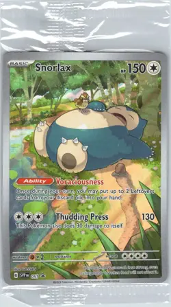 Snorlax 051 Sealed Holo Promo Scarlet & Violet Promo Pokemon NM - Image 1