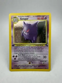Pokemon Gengar 5/62 Fossil 1st Edition Holo Rare 1999 - Image 1