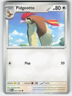 Pidgeotto 017/165 Common 151 Pokemon Near Mint - Image 1