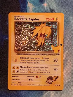 Pokemon Celebrations Team Rockets Zapdos 15/132 Holo Foil - Image 1