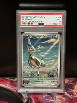 2024 Pokemon SSP En-Surging Sparks #209 Skarmory Illustration PSA 9 - Image 1