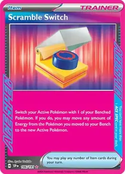 Scramble Switch (#186/191) - Holofoil SV - Surging Sparks LP Pokemon - Image 1