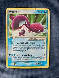 Pokemon Kyogre GOLD STAR 112/113 - Delta Species - HP/DMG (PSA 1 ContenderU) - Image 1