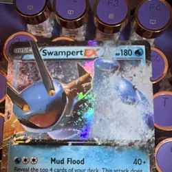 Pokemon Swampert EX Promo Holo Basic 180 HP XY XY55 Mud Flood Hydro Tackle 2015 - Image 2